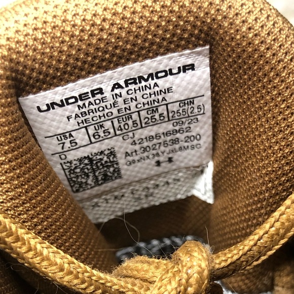 Under Armour Men's Brown Boots size 7.5 - Picture 9 of 13